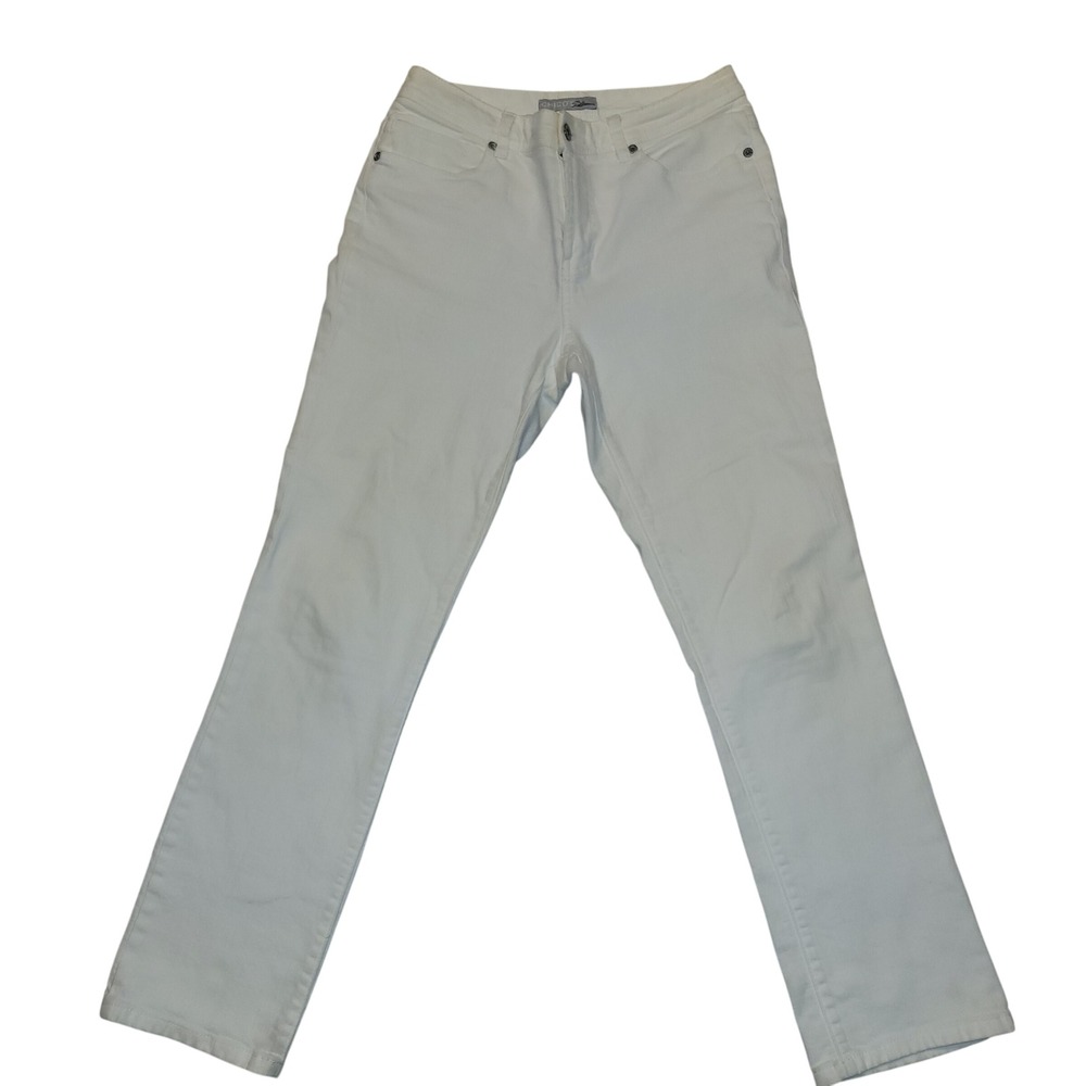 Chico's Platinum White Bootcut Jeans Size‎ 0 Short